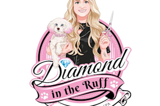 design cute pet, dog, animal, pet farm and pet business logo