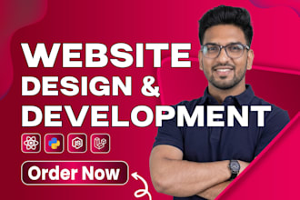 build a professional website, website design and full stack development