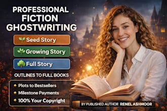 ghostwrite your fiction book or ebook