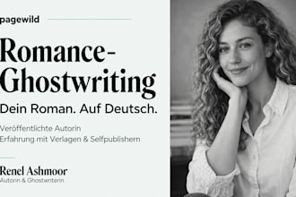 be your ghostwriter for romance books