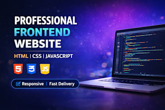 do frontend website development using html CSS javascript