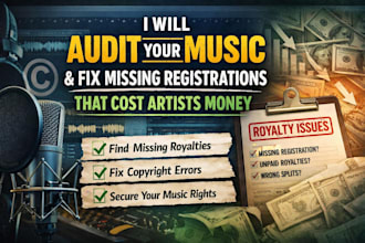audit your music and fix missing registrations that cost artists money