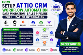setup attio crm workflow automation data migration sales pipeline folk zapier