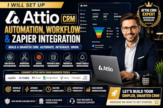 set up attio CRM automation, workflow and zapier integration