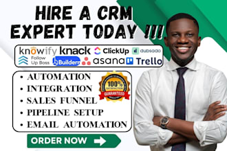 knowify follow up boss buildern knack asana clickup trello dubsado integration