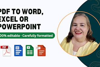 convert your PDF to editable word, excel or powerpoint accurately