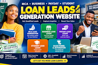 generate mca loan leads business loan leads payday loan student loan website