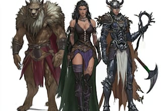 draw stylized character illustration in unique art style
