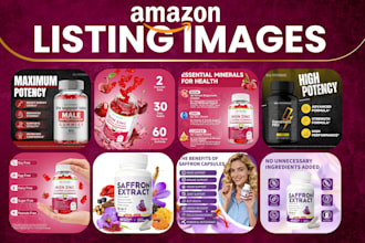 design amazon listing images for product listing or amazon infographics