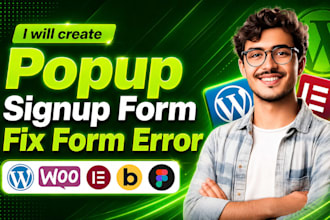 create signup popup, contact form in wordpress, wix, shopify, webflow squarepage
