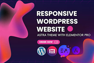 design wordpress website on astra website with astra theme elementor pro kadence