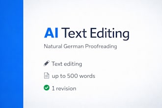 edit ai generated text and make it sound natural in german