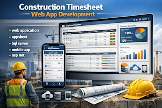 develop web timesheet app for construction companies using asp dot net and sqi