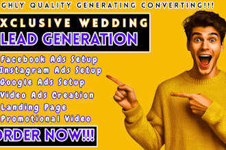 exclusive converting 5000 wedding leads wedding facebook ads google ads video ad