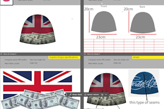 make clothes mockups and tech packs
