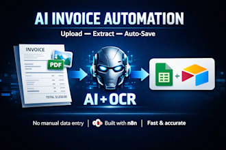 build ai invoice, receipt extraction automation using n8n