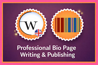 write and publish professional bio page for you or your company