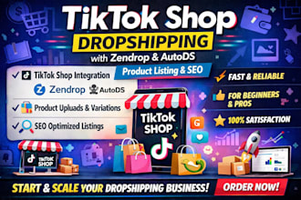 do tiktok shop dropshipping integration with zendrop autods product listing SEO