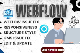 fix webflow website bugs, optimize and edit your site