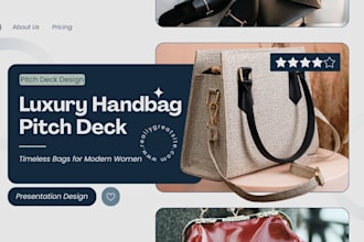 create your luxury handbag, leather goods, accessories investor pitch deck