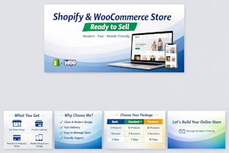 build a shopify or woocommerce online store ready to sell