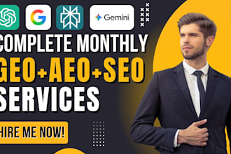 do monthly website local seo service, aeo geo and link building