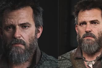 create realistic 3d character, metahuman, game ready character for unreal engine