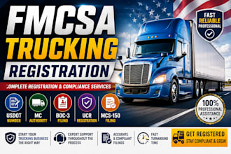 handle fmcsa dot registration, mc authority, usdot, boc 3 and ucr
