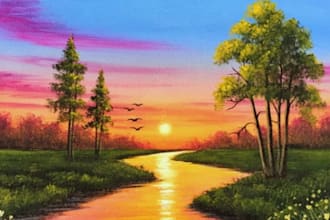 do an oil on acrylic painting or canvas painting
