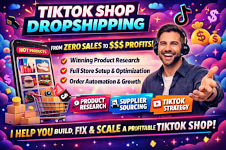 setup tik tok shop, manage tiktok dropshipping tiktok shop expert facebook shop