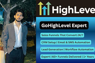 build gohighlevel sales funnels, websites and ig dm automation