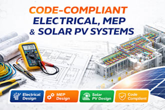 design code compliant electrical, mep, and solar pv systems