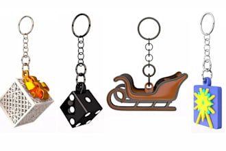create custom keychain design, cad design, stl for 3d printing