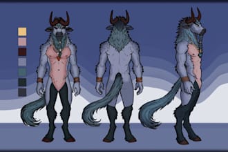 draw furry reference sheet fursona character design furry oc nsfw anthro art
