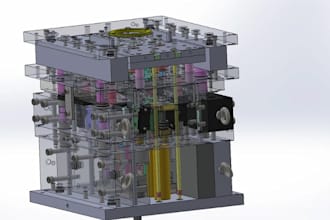 design injection mold and plastic part manufacturing ready models in 3d