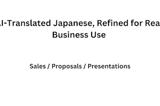 localize ai translated sales materials into natural japanese