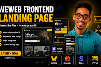 build a weweb frontend and landing page connected to sharetribe flex