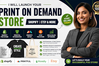 launch print on demand store, shopify pod store, printify, printful, etsy pod