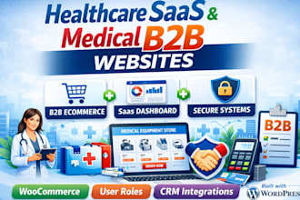 build website healthcare saas platform medical equipment mental b2b wordpress