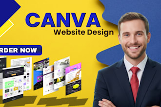 create canva website design, canva landing page design using canva pro