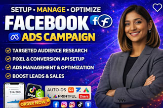 setup and manage facebook ads, instagram ads and meta ads manager