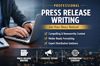 write and distribute a media ready UK US press release for  announcements
