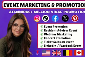 promote conferences, concerts, and webinars eventbrite promotion