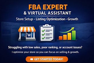 be your amazon fba expert amazon virtual assistant setup amazon optimize store