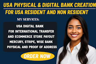 create usa bank for any country, get usa physical address and proof of address