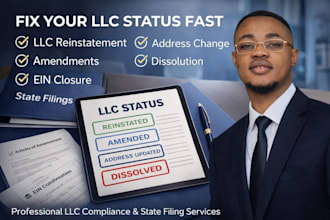 do llc reinstatement, address change, amendments, dissolution, and ein closure