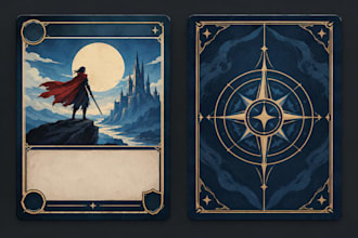 design custom trading card, tcg card game templates, tabletop, board game art