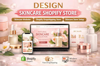 do skincare shopify store, skincare website skincare shopify dropshipping store