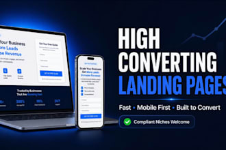 design a high converting landing page for your business or restricted niche