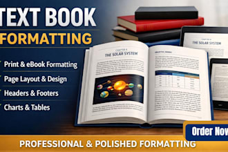 design and format textbooks, workbooks and professional book layouts
